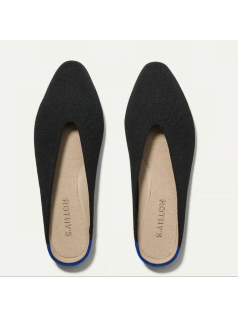Rothys Almond Demi Mule In Black Size Women's 8.5